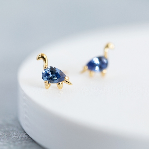 Blue Dinosaur Studs (S925) - Only 1 left! - Picture 2 of 9